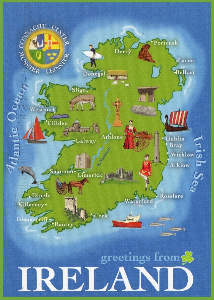 Tourist map of Ireland