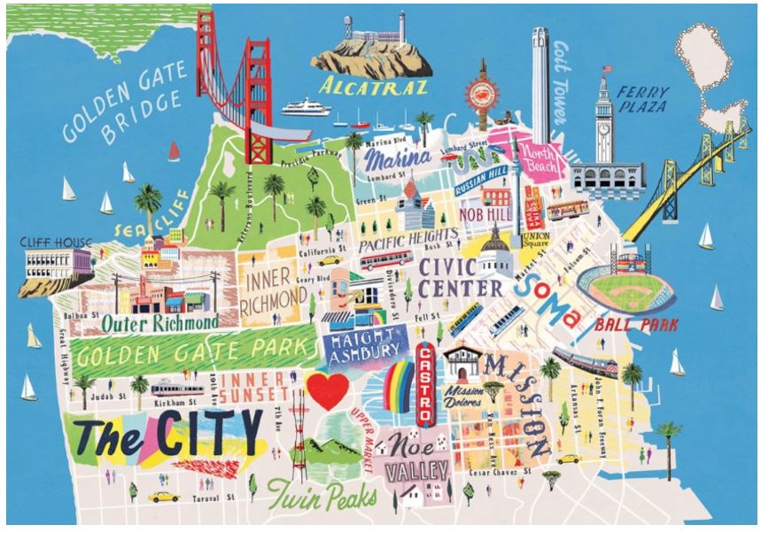 Tourist map of San Francisco