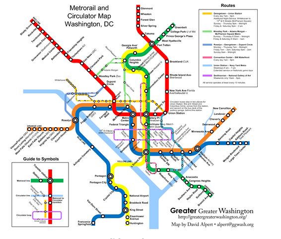 Washington D.C. transportation map