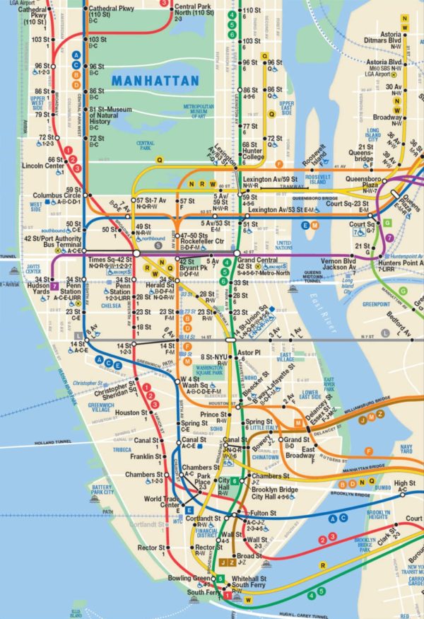 NYC transportation map